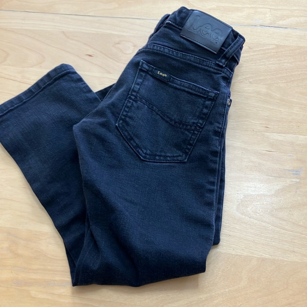 Lee black jeans size 8 slim‎ with adjustable waistband good condition